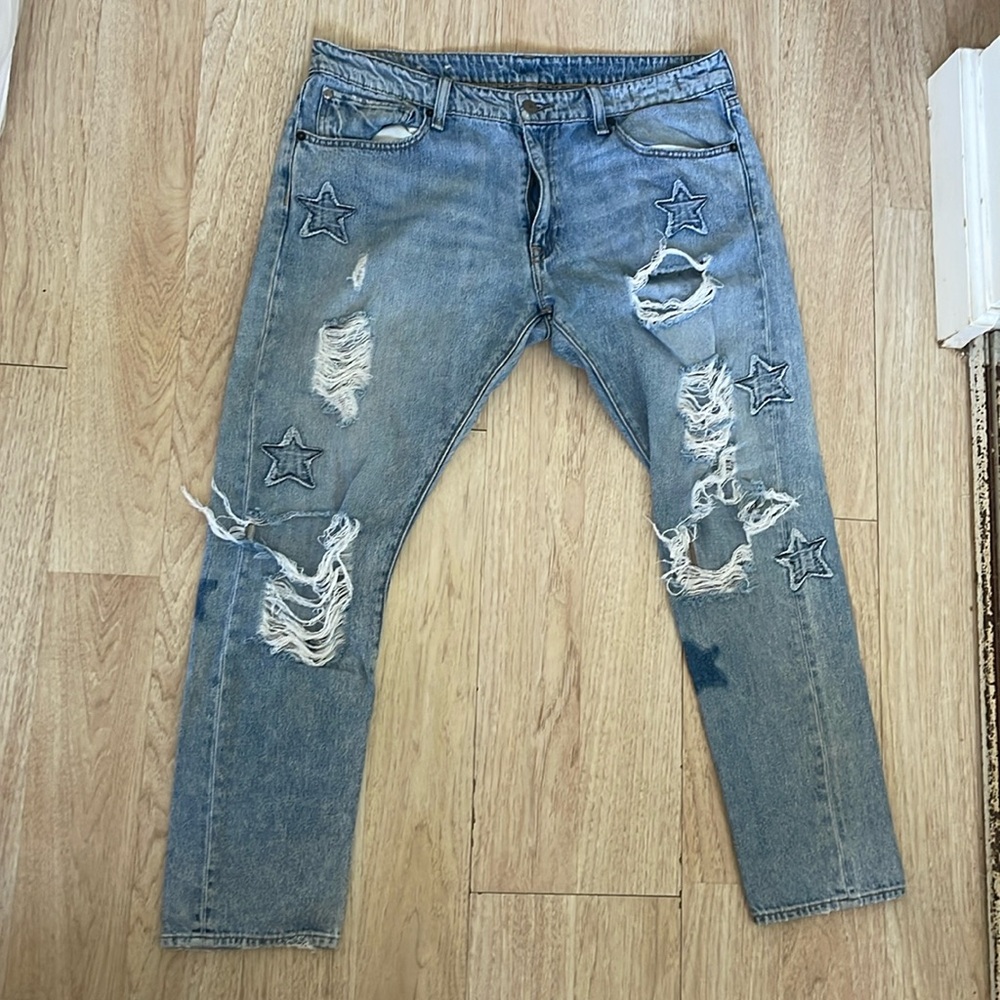 Denim & Supply Ralph Lauren distressed  jeans me with stars. Size 31